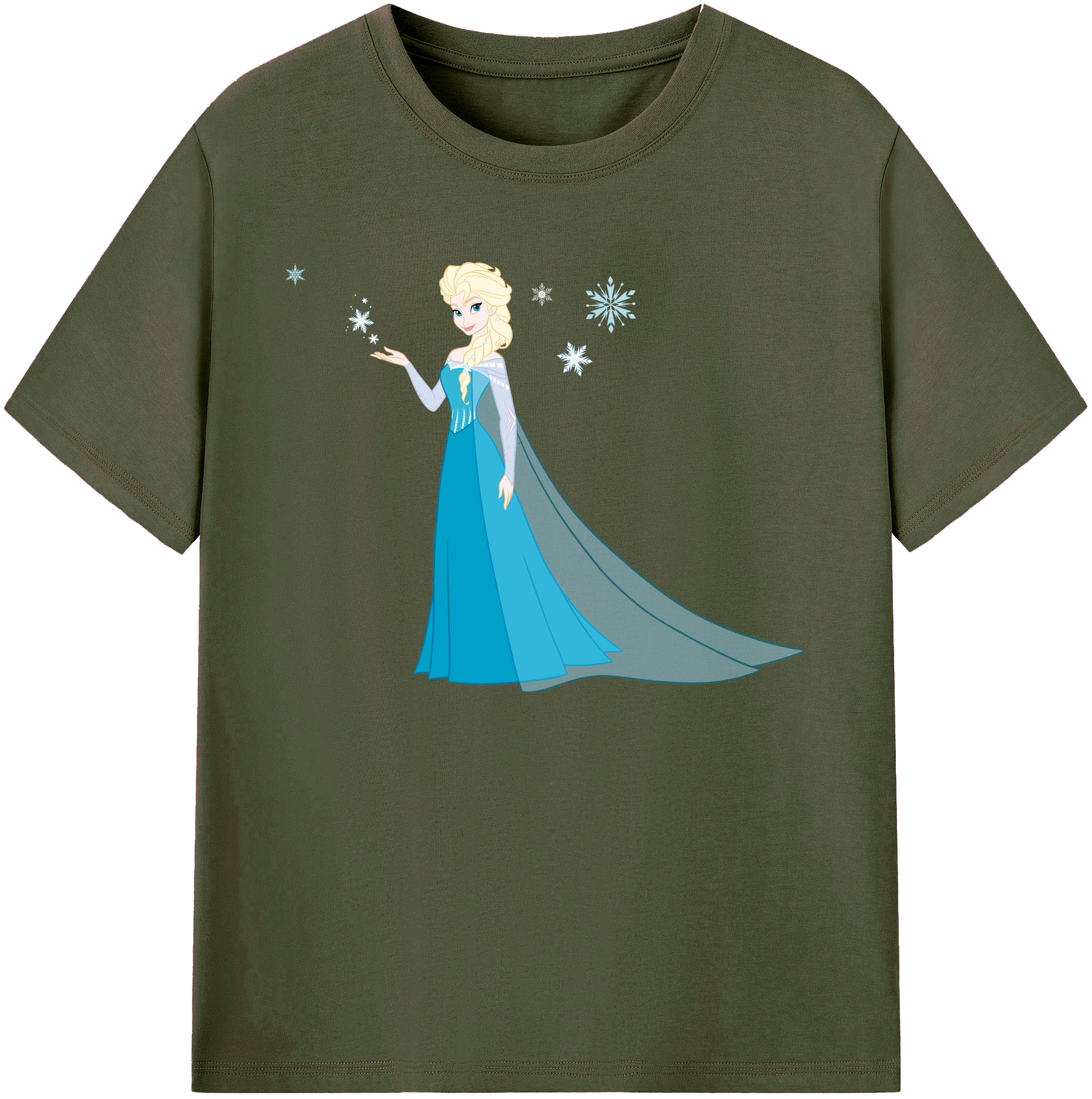 （画像用） アナと雪の女王 アンナ エルサ Frozen Anna Elsa 綿100％ メンズ半袖Tシャツ｜肌触りやわらか＆通気性